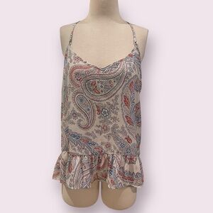 Abercrombie & Fitch Paisley Print Spaghetti Strap Top
